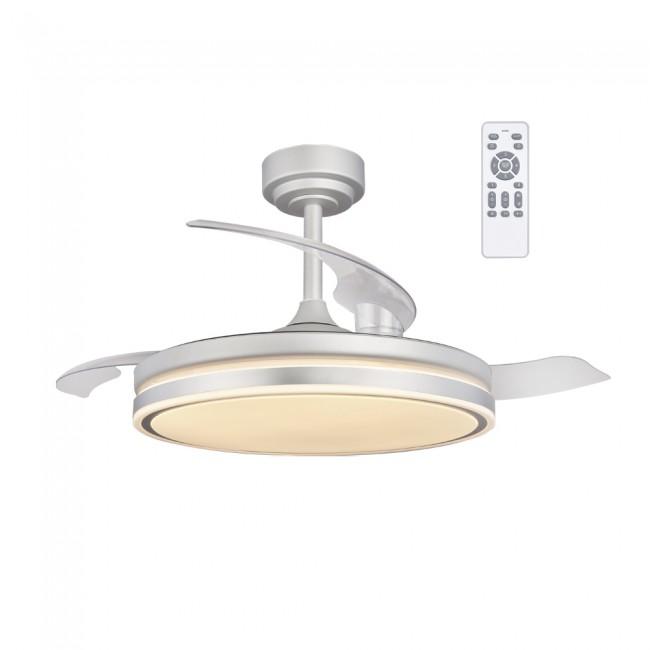 WONDERLAMP Ventilador de Techo LED con Aspas Plegables, Gris Perla, CCT Regulable, 72W — oferta en Miravia