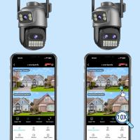 Cámara De Seguridad IP BESDER 15MP Wifi Exterior Con Pantalla Dual 10X Zoom Digital CCTV PTZ 8MP O-Kam pro Negro Y Gris - details 1