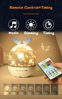 Lámpara Nocturna De LED Con Proyector De Cielo Estrellado Y Ciervo Para Decoración De Habitación Regalo De Cumpleaños Y Navidad Para Niños Y Bebés - details 15