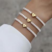Pulsera Inicial De Perla Falsa Para Mujer Pulsera De Enlace Moda Joyería Regalo Pulsera De Cuerda A-Z Con 26 Letras - details 0