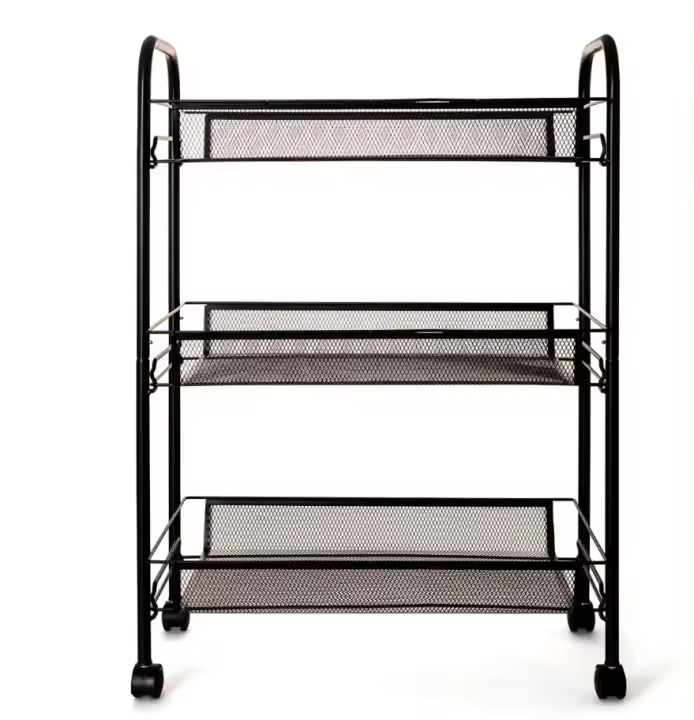 IPSDI Carrito multiusos Garbo Quid 3 cestas negro 63x44x26 cm - 1