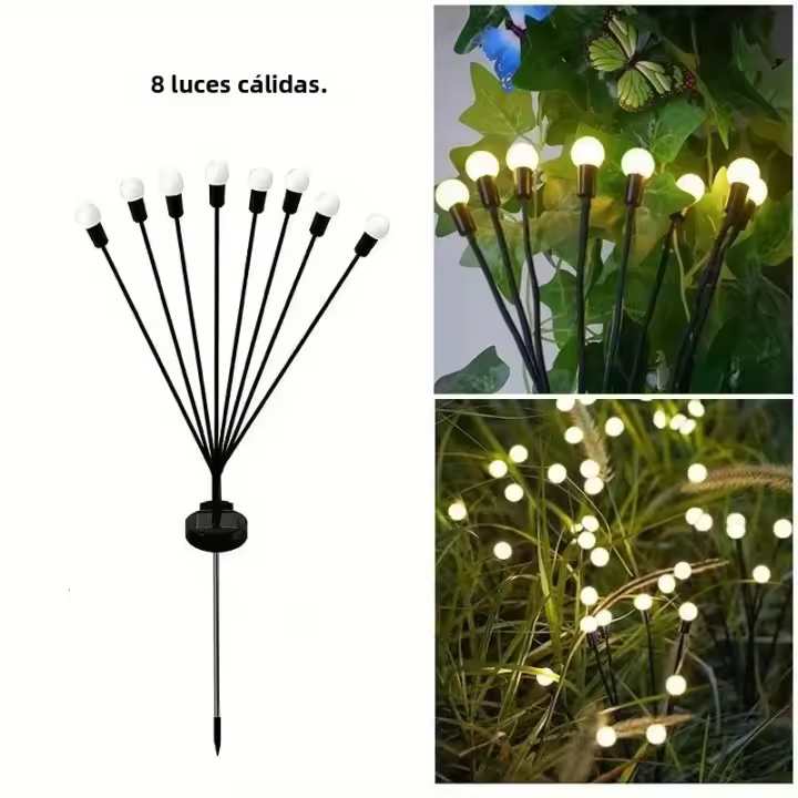 Luces De Jardín Solar Powered Firefly Resistente Al Agua Para Decoración Exterior Luces Vibrantes Nuevo Modelo Upgraded - 1
