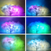 Lámpara De Ambiente 3D Nube Grande Iluminación Inteligente Con Control Remoto APP ThunderCloud Para Decoración De Habitaciones Esports Y DIY - details 6