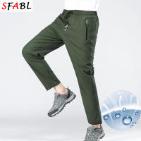 Pantalones De Deporte Al Aire Libre Para Hombres 5XL Con Bolsillos Cierre De Cremallera Secado Rápido Talla Media Estilo Casual Color Negro Azul Oscuro Verde - details 3