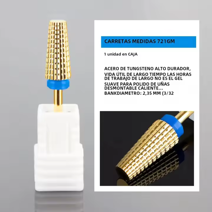 Broca De Uñas De Carburo De Titanio 5 En 1 Accesorios Para Máquina De Manicura Y Eléctrica Broca De Uñas Para Tratamiento De Uñas - 1