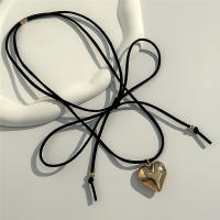 Collar De Corazón Creativo Y Dulce Para Mujer Ajustable Con Lazo Gótico Joyería De Moda Y2K Para Bodas Y Fiestas - details 16