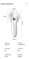 Recortador de Bola de Pelusa Blanco Recargable, Carga USB - details 11