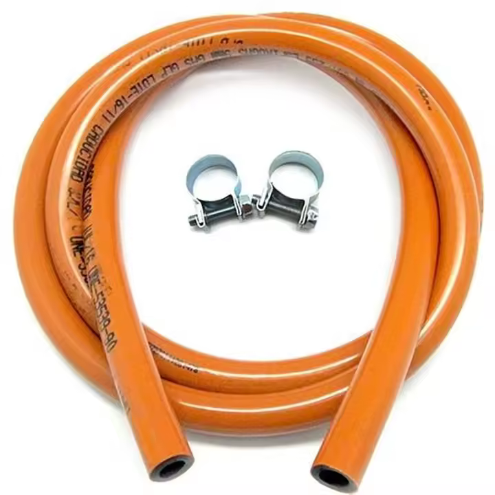 Shoppe house - Kit Regulador Gas Butano con Valvula de Seguridad, Kit Regulador Gas, Kit regulador butano, Incluye Manguera de 1.50 metros y 2 Abrazaderas, Compatible con Butano, Propano, GLP - 1