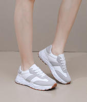 Zapatillas De Correr Para Mujer Casual Ligero Con Suela Gruesa Y Plataforma Zapatillas De Caminar Con Cordones PU Transpirables Talla Verdadera Para Adultos - details 13