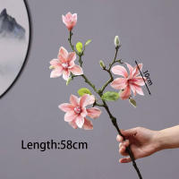 Artificial Magnolia Flower Touch Real Orquidea Para Decoración De Casamiento Fiesta En Casa Centro De Mesa De Comedor Flores Falsas - details 4
