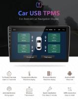 Sistema De Alarma Y Monitor De Presión De Neumáticos Para Coche TPMS Con Pantalla USB Para Navegador De Android Sensor De Temperatura Y Medidor De Ruedas - details 2