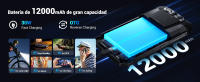 FOSSiBOT F106 Pro Teléfono Móvil Irrompible 2024, Android 14, Pantalla HD+ 6.58", 48MP+20MP Visión Nocturna, Batería Grande 12000mAh (30W), 15GB+256GB (1TB), Lámpara de Campamento 512LM Altavoz 110db - details 2