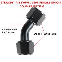 Adaptador De Conector De Aceite Y Combustible De Aluminio Para Automóviles Unión Recta Giratoria De 0 45 90 Grados AN4 AN6 AN8 10AN Fittings De Hilo Transversal - details 4