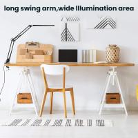 Lámpara De Escritorio LED Plegable Con Palanca Larga Y Clip Ajustable En 3 Colores Para Lectura Y Computadoras En Sala De Estar - details 7