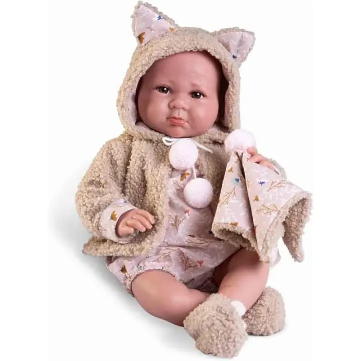 Muñeca Recién Nacida Luca con Chaqueta de Borreguillo 42 cm de Antonio Juan. ANTONIO JUAN - 1