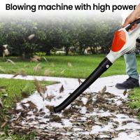 Soplador de hojas inalámbrico eléctrico  con 2baterías  , 5 velocidades ajustables, 21V, para jardín, cuidado del césped, patio, jardín, para soplar hojas, nieve y polvo - details 5