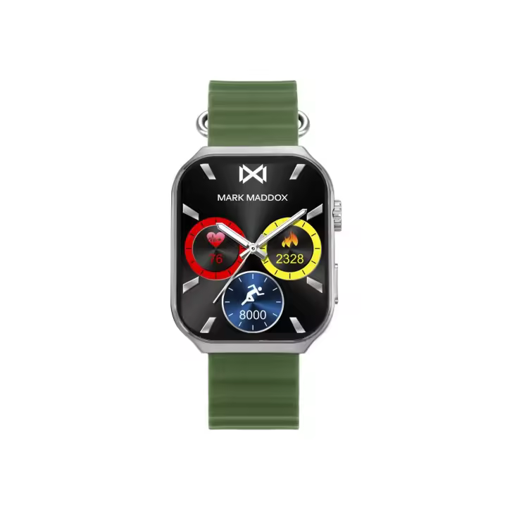 Mark Maddox SMART NOW HS2002-60 Smartwatch de hombre - Reloj inteligente correa silicona verde - 1
