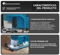 Sierra Eléctrica Curva Portátil Multifuncional Para Carpintero Sin Cable Compatible Con Batería Makita 18V Velocidad 3500RPM - details 2
