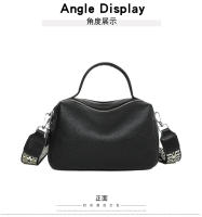Bolso De Hombro Para Mujer De Cuero Genuino Estilo Casual Con Correa Ancha Y Comodidad Gran Capacidad Color Blanco Negro Caqui Azul - details 25