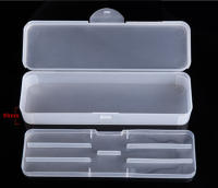 Caja De Almacenamiento Para Uñas Rectangular Doble Capa Con Herramientas De Uñas Portátil De Plástico 22cm Con Palillos Pinzas Cepillo Y Archos - details 3