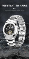 Reloj Mecánico LIGE Dual Seconds Tourbillon Para Hombre Acero Inoxidable Auténtico Reloj De Noche Luminoso Resistente Al Agua - details 12