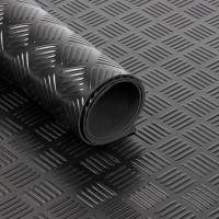 Suelo de Goma Checker Negro - Antideslizante, Resistente al Agua - Fácil de Instalar - Ideal para Entornos Industriales e Interiores Thayba - details 0