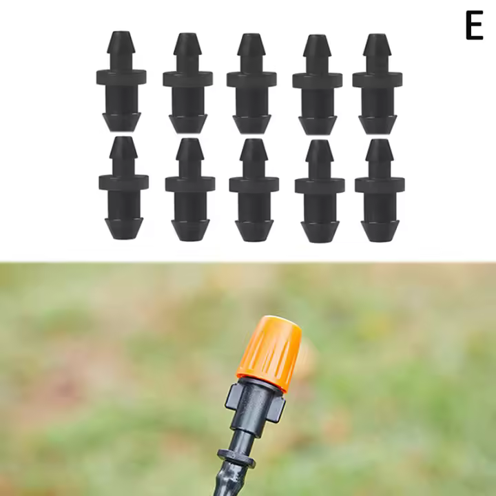 10Pcs Conector De Tubo De Jardín Automático Para Riego Capuchón De Barbilla De POM 4/7 Piezas Para Sistema De Riego De Agua - 1