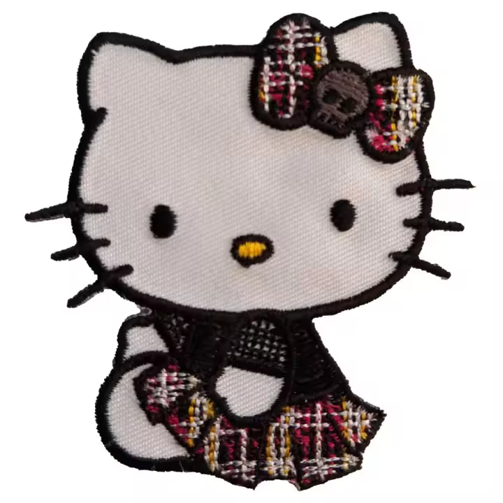 Parches Ropa Sanrio – Parche Bordado Ropa – (licencia oficial) – Animales – Hello Kitty – Gata Sentada & Vestido – Bebé – Infantil – 6,2 x 6,2 cm. - Moda The Happy Patch - 1