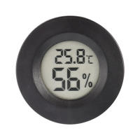 Mini Termómetro Y Higrómetro Redondo Electrónico Para Interior Con Pantalla LCD Medidor De Temperatura Y Humedad Para El Hogar - details 0