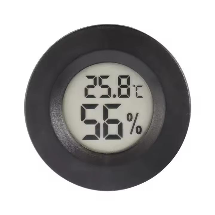 Mini Termómetro Y Higrómetro Redondo Electrónico Para Interior Con Pantalla LCD Medidor De Temperatura Y Humedad Para El Hogar - 1