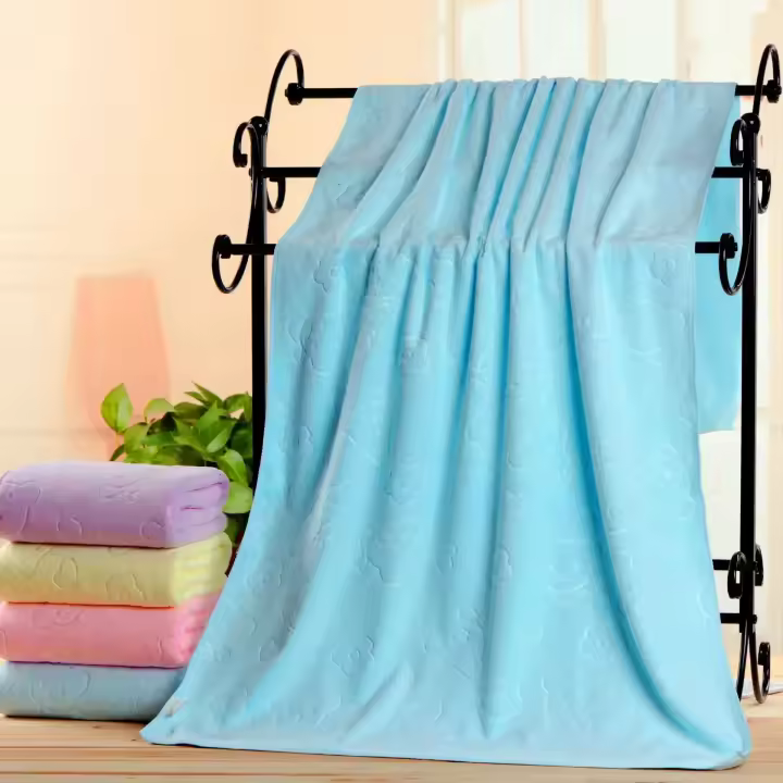 Toalla De Playa De Oso De Peluche Ultra Fina 34x74cm Absorbente Y Suave Toalla De Mano Y Rostro Para Baño Técnica Tejida Microfibra Sin Químicos Secado Rápido - 1