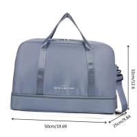 Bolsa De Viaje Impermeable Para Mujer Con Bolsillo Para Maletero Y Manillar De Carrocería Tote De Gimnasio De Weekender Portátil De Un Día - details 1
