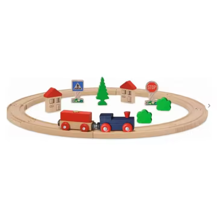 CUBO BLOQ. TREN MAD. 25p #S - Juego de Bloques de Construcción de Tren - 1