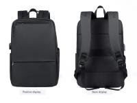 Mochila clásica de nailon para hombre, morral resistente al agua de negocios, de calidad, con carga USB, para ordenador portátil - details 12