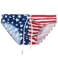 Bikini Briefs De Natación Para Hombre Estilo American Flag Print Sexy Shorts De Playa Traje De Baño Con Patrón De Estándares - details 12