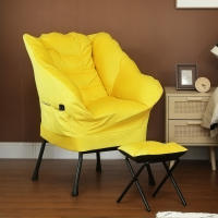HOMCOM Sillón de Salón con Otomana Sillón de Relax Sillón para Lectura con Bolsillos Laterales y Patas de Acero para Sala de Estar Dormitorio - details 1
