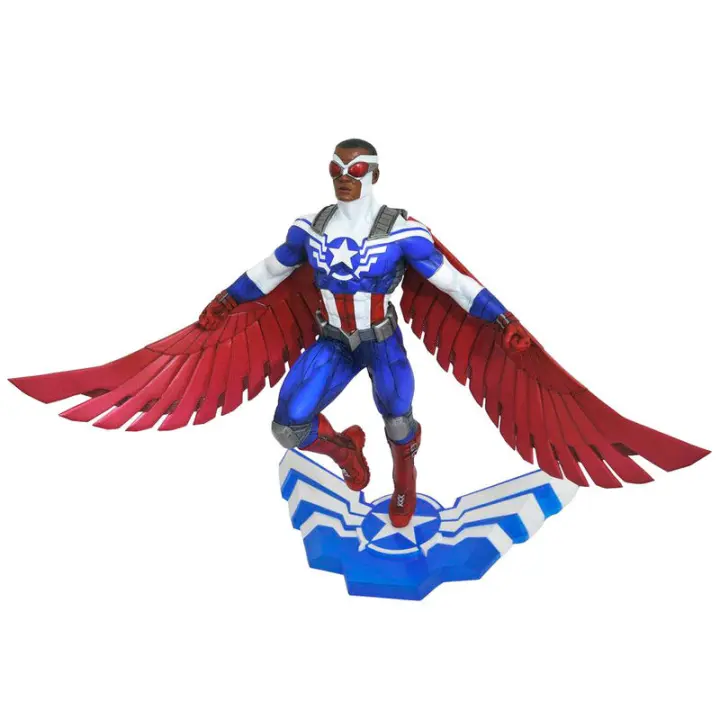 Estatua diorama Captain America Sam Wilson 25cmFigura  Coleccionable - Idea de Regalo- Mercancia Oficial - Juguetes para Niños y Adultos - Movies Fans - Muñeco para Coleccionistas y Exposición - 1
