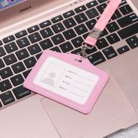 Carcasa Protectora Para Tarjetas De Nombre Y Badges Para Hombres Y Mujeres Estuche Para Tarjetas De Identificación De Oficina De PU Cuero Unisex - details 4
