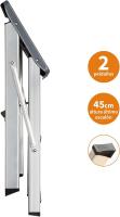 EASYSPEED Taburete Plegable Escalera, Escaleras Plegables Aluminio 2 Peldaños 3 Peldaños,Portátil Escalera Puede soportar 150 kg,Escalera Antideslizante, Adecuado para Hogar, Oficina, Baño - details 1