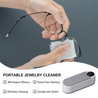 Máquina De Limpieza Ultrasonica Portátil 450ml Para El Hogar Limpiador De Joyas Para Anillos Gafas Y Brochas De Maquillaje - details 7