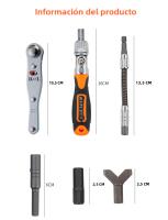 Juego De Destornilladores Magnéticos Multifuncionales 38 En 1 Con Rosca Ratchet Herramienta De Reparación De Automóviles Para El Hogar - details 1