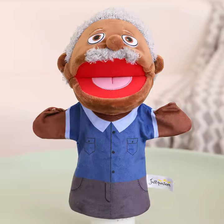 Puppets De Peluche Para Niños 28-33cm Muñecos De Dedos Y Mano Para Juegos De Rol Nocturnos Y Cuentos Propios Juguetes De Interacción Familiar Para Niños Y Niñas - 1