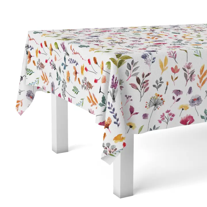 Valentia Home Mantel Hule Hortensia | Mantel Estampado Antimanchas | Mantel Repelente de Agua | Mantel Protección Mesa | Mantel al Corte para Comedor o Cocina | Varios tamaños | Mantel Rectangular y Redondo al Corte - 1