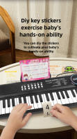 Piano Eléctrico De 37 Teclas Para Niños Instrumento Musical Multifuncional Con Microfono Para Principiantes Regalo Para Niños - details 8