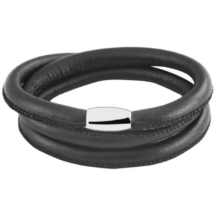 Akzent® Pulsera Redonda de Couro Genuíno Cham Cham 57cm - 1