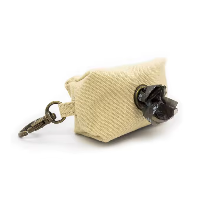 LADRAN GAUCHO - Estuche Portabolsas para Mascota BEIGE - Hecho a mano, Diseño Exclusivo, Materiales de Alta Calidad - 1