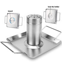 Pan De Pollo Asado En Acero Inoxidable Para Barbacoa Herramienta Desmontable Para Hornear Y Asar Carne Ideal Para Alimentos Al Aire Libre - details 6