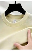 Camiseta De Algodón 100% Para Hombre Manga Corta Cuello Redondo Casual De Verano Tallas Grandes Color Sólido Transpirable Top Para Mujer - details 22