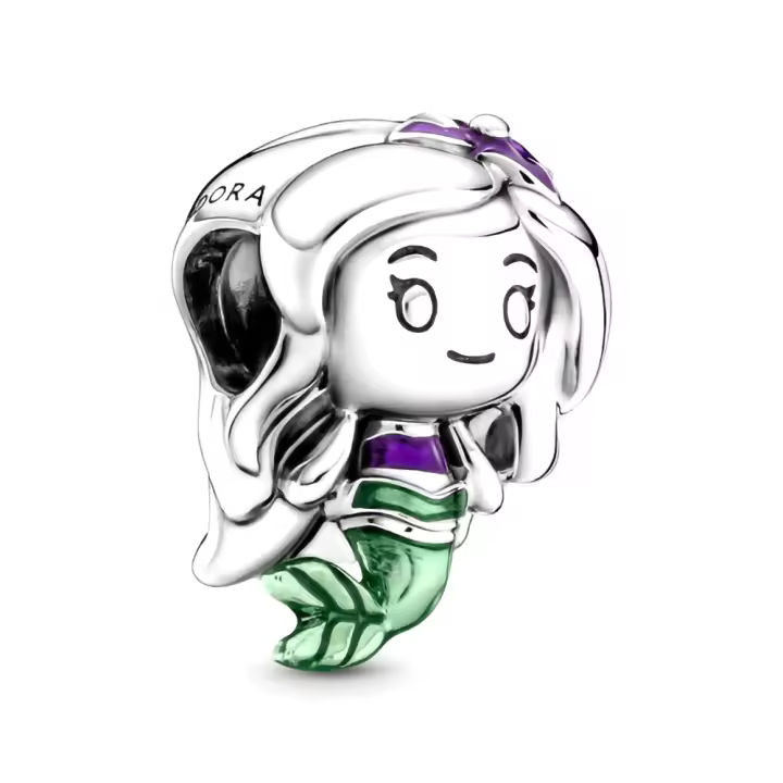 Pandora Charm de Colgante en Plata de Ley Ariel de la Sirenita de Disney 799508C01，Incluye Caja Original - 1