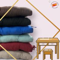 Cojines para Silla, 45x45x7 CM, Efecto Tridimensional, Relleno de 100% Poliéster, Ideal para Comedor, Terraza, Salón y Restaurante,, Fabricado en España - details 1